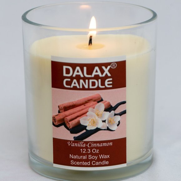 BUY ONE GET ONE FREE Lavender and Vanilla Cinnamon Soy Candle Jar Scented Candle - Picture 6 of 7